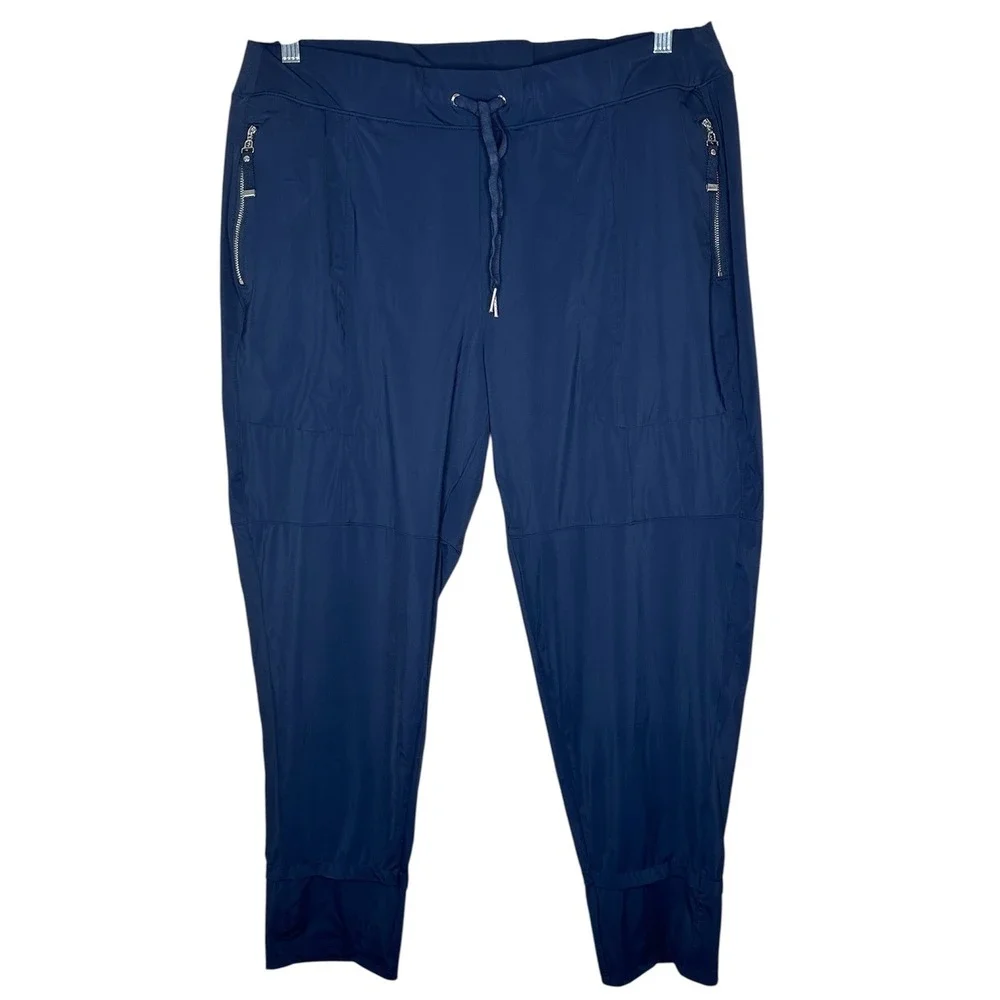 Chicos Zenergy Neema Bungee Ankle Pants Navy Blue Size 3 XL Regular 27 Inseam
